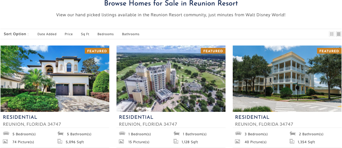 Reunion Fl Homes For Sale