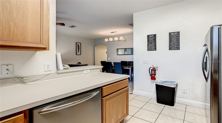 View From Kitchen Into The Dining Room