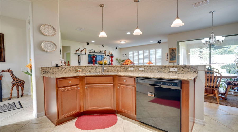 Kitchen Island, Open To Living Room