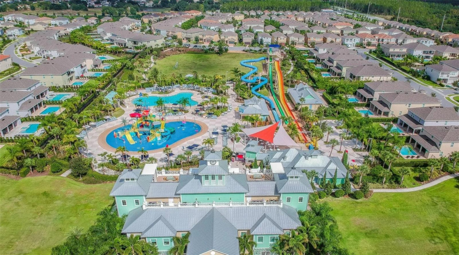 Encore Resort Aerial View Of Clubhouse And Community Amenities