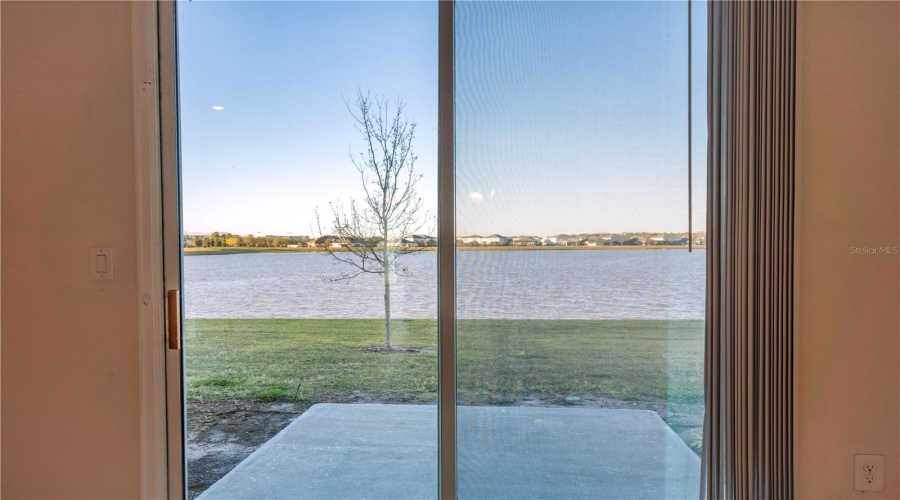 Sliding Door With View To The Lake