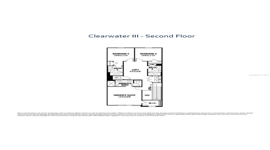 Clearwater Iii Floorplan - Second Floor