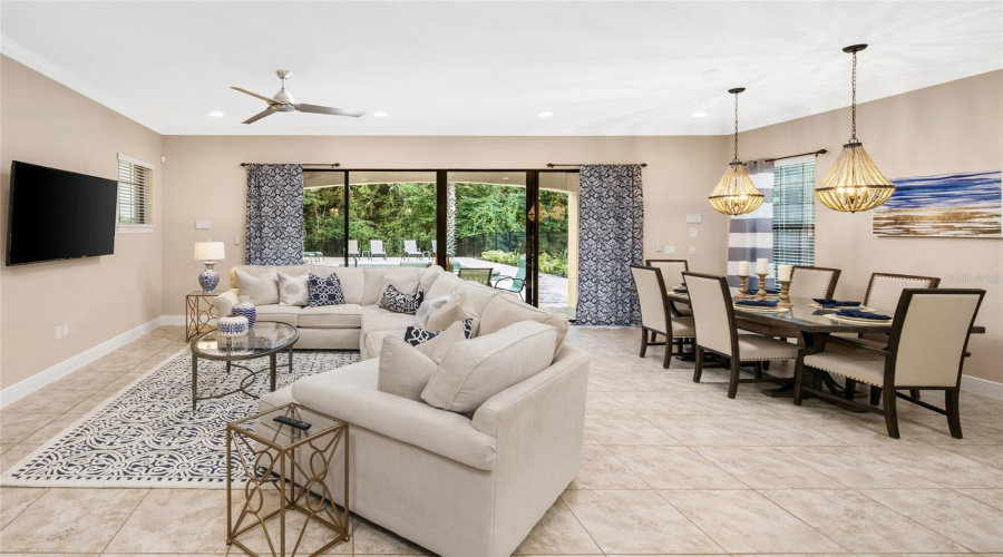 Living Room View To Patio/Pool Area