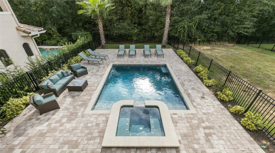 Pool View From Upper Level Patio