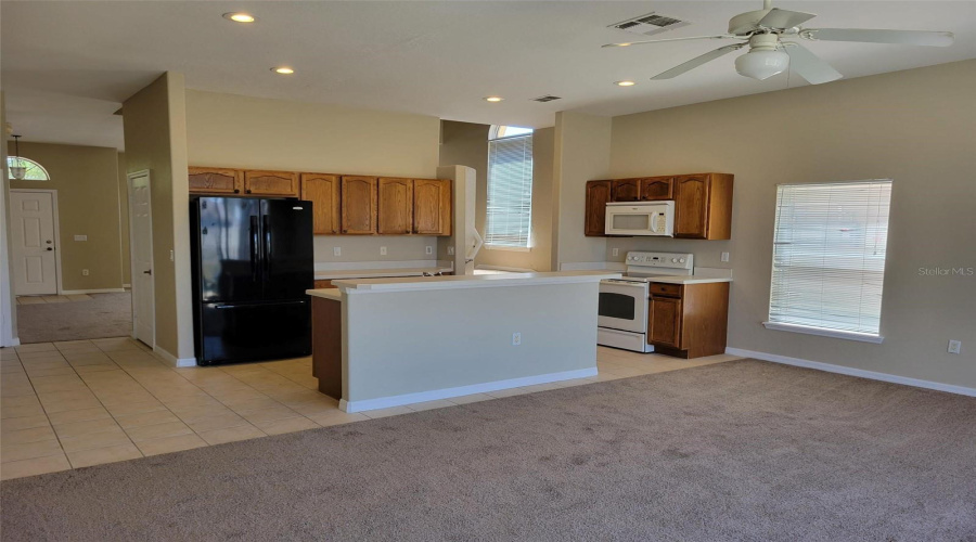 Kitchen From Living Room