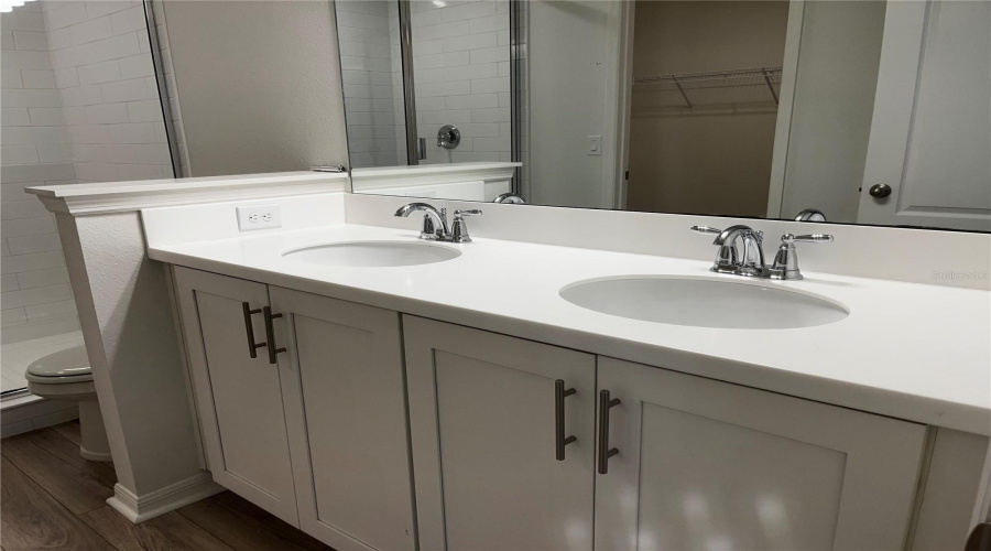 Primary Bathroom With Dual Sinks