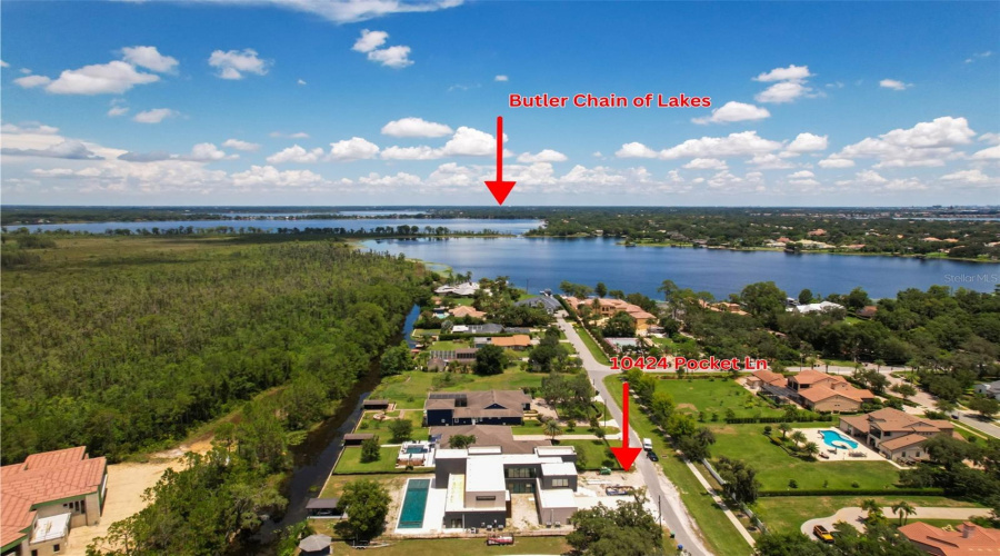 Water Frontage -Canal Leading To Butler Chain Of Lakes 10424 Pocket Ln, Orlando, Fl 32836