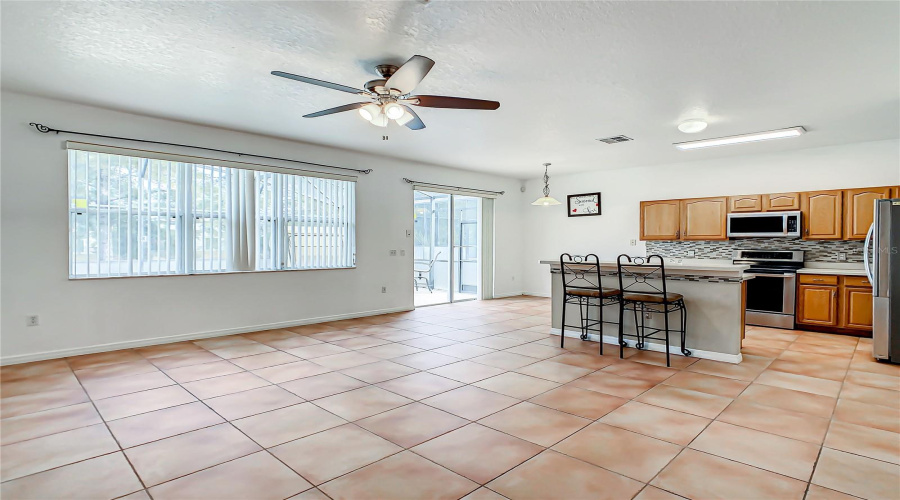 Very Spacious Kitchen, Dinette And Family Room.
