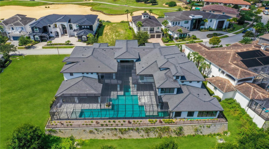 Drone View 4,000-Square-Feet Lanai Entertainment Area