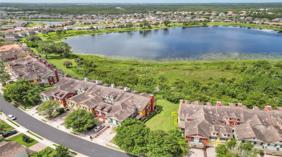 Aerial View Of Townhome Community