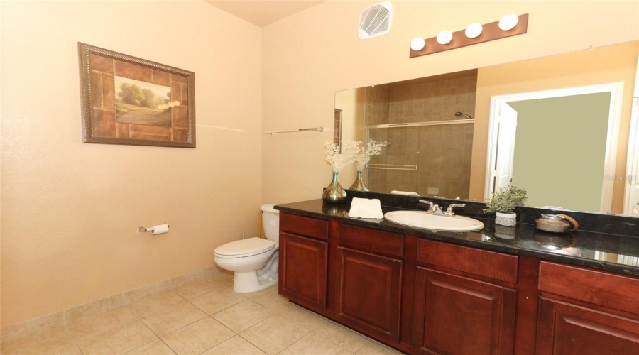 Large Vanity With Black Granite Top