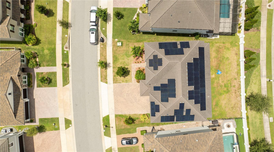 Location House On The Street By Drone