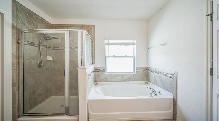 Master Bath With Garden Tub &Amp; Separate Shower Stall