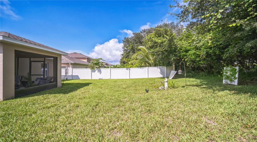 Backyard With Screen Porch, View Of The Conservation