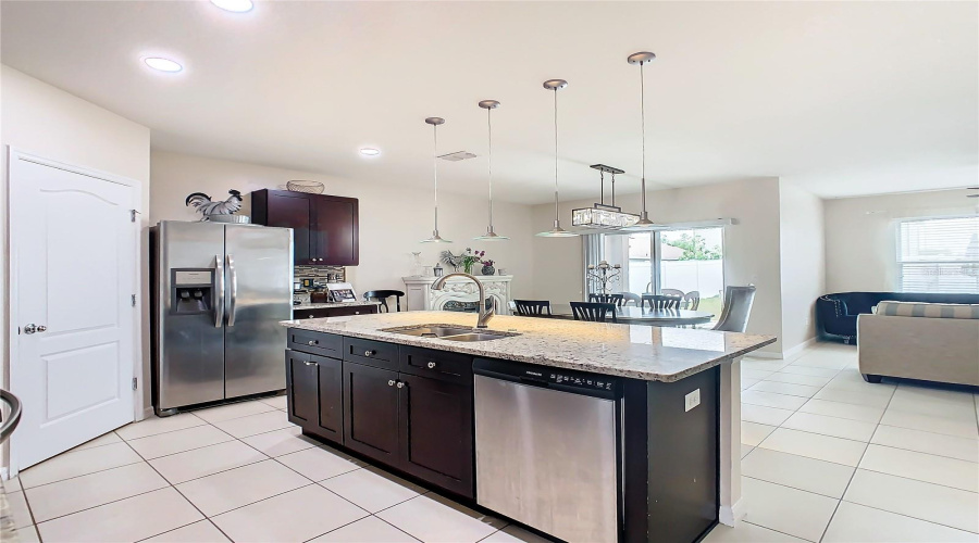 Open Concept Kitchen With Stainless Steal Appliances Included