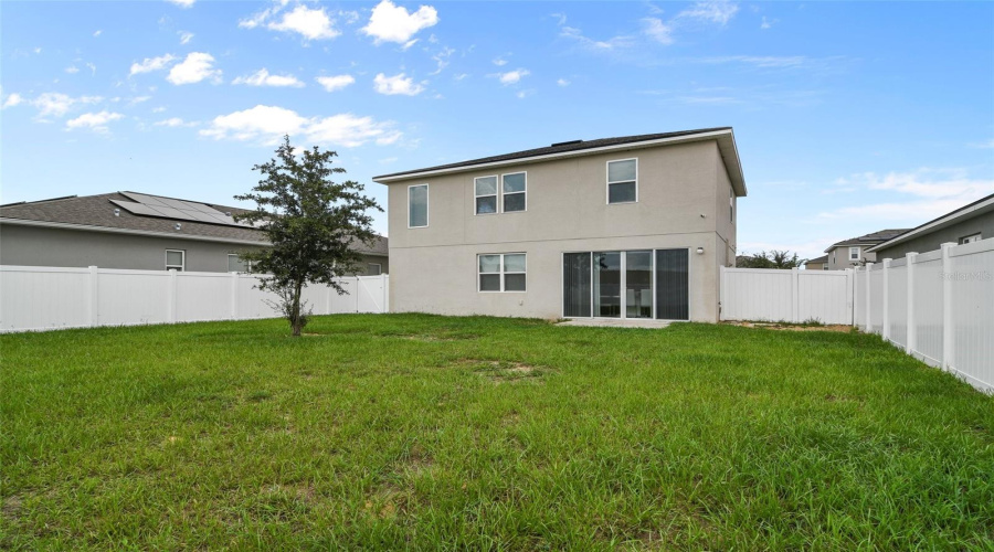 Open Patio/Fenced Backyard.