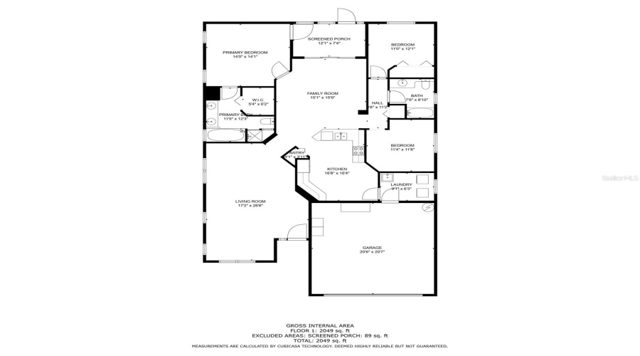 705 Ashton Drive Floorplan With Approximate Measurements