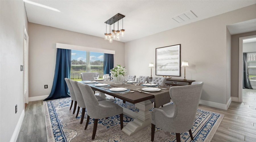 Staged Dining Area