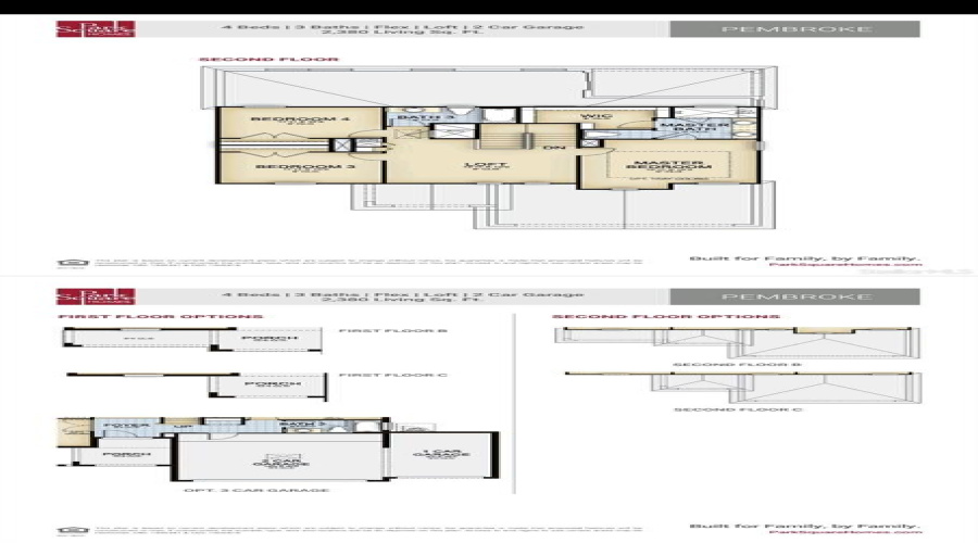 Floorplan - Upstairs, Option B