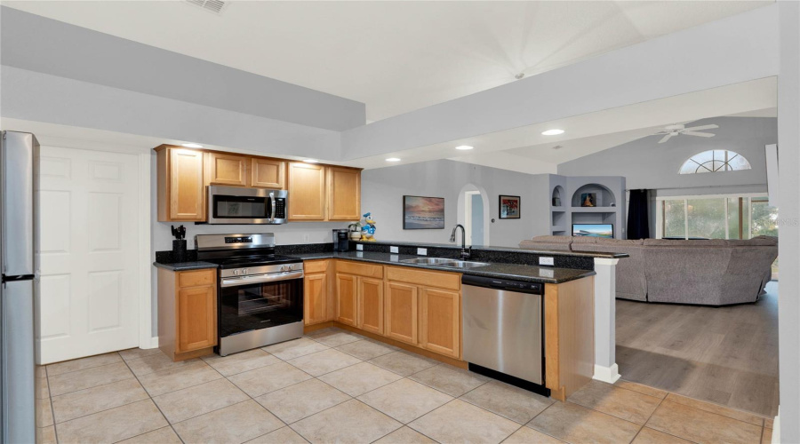 Eat In Kitchen With A View Of The Living Room