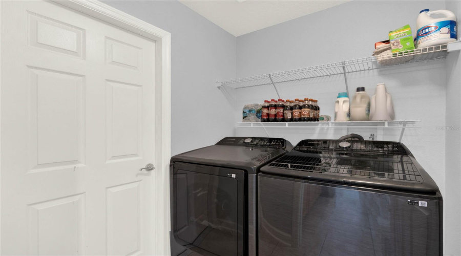 Laundry Room With New Washer &Amp; Dryer