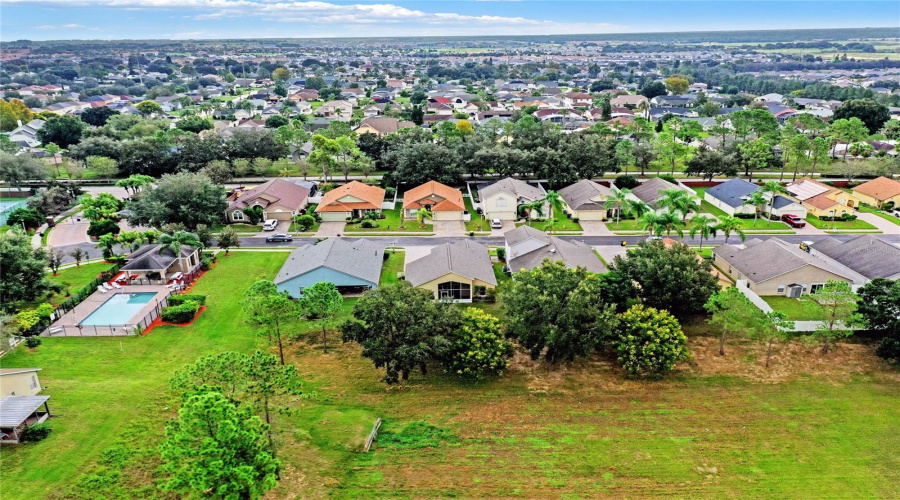 Back View Of The House Showing No Rear Neighbors.( Second House Right Of The Pool)