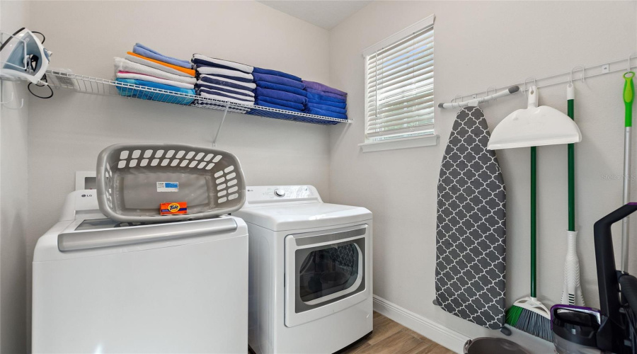 The Laundry Room Is Located Downstairs.