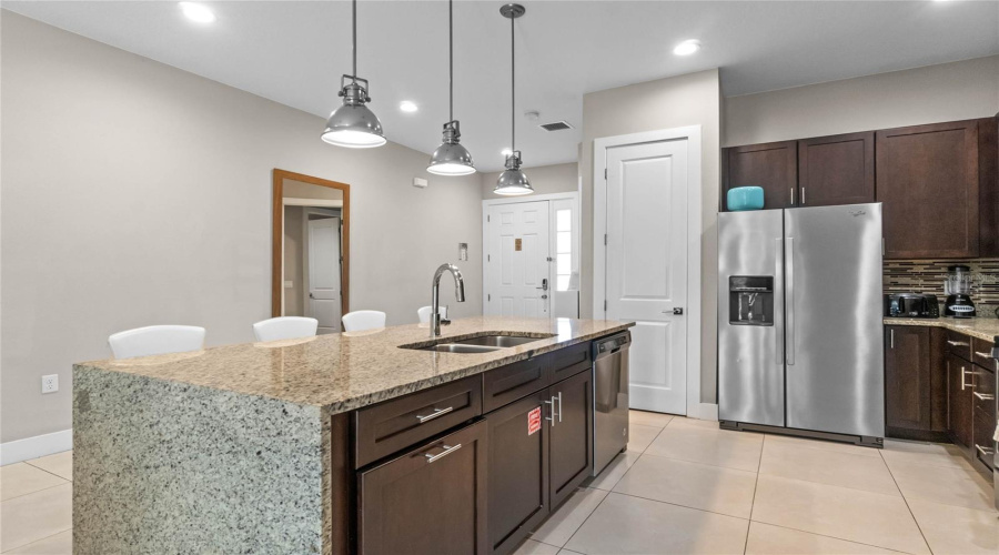 View Of The Kitchen From The Front Entrance