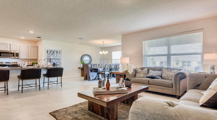 Stock Photo Of Living Room And Dining Room Layout.