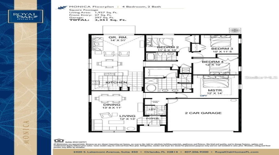 Davenport, Florida 33837, 4 Bedrooms Bedrooms, ,2 Bathroomsbathrooms,Residential,For Sale,Andalusia,Mfrs5115814