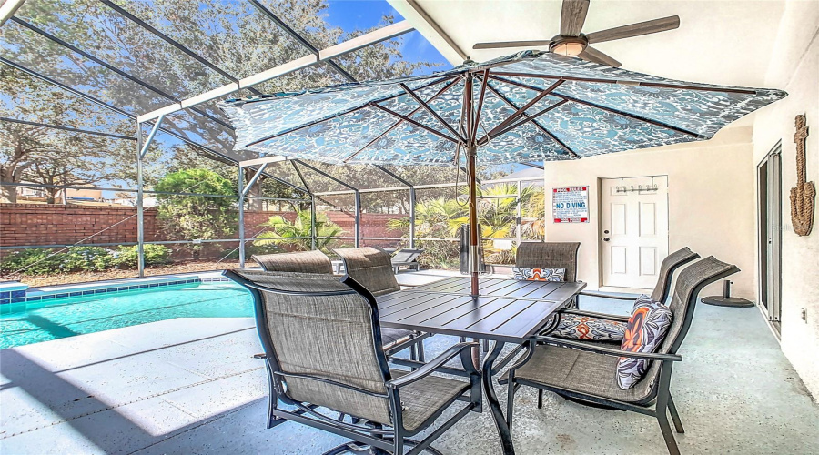 The Lanai Provides Plenty Of Room For Those Who Like To Eat Outside.