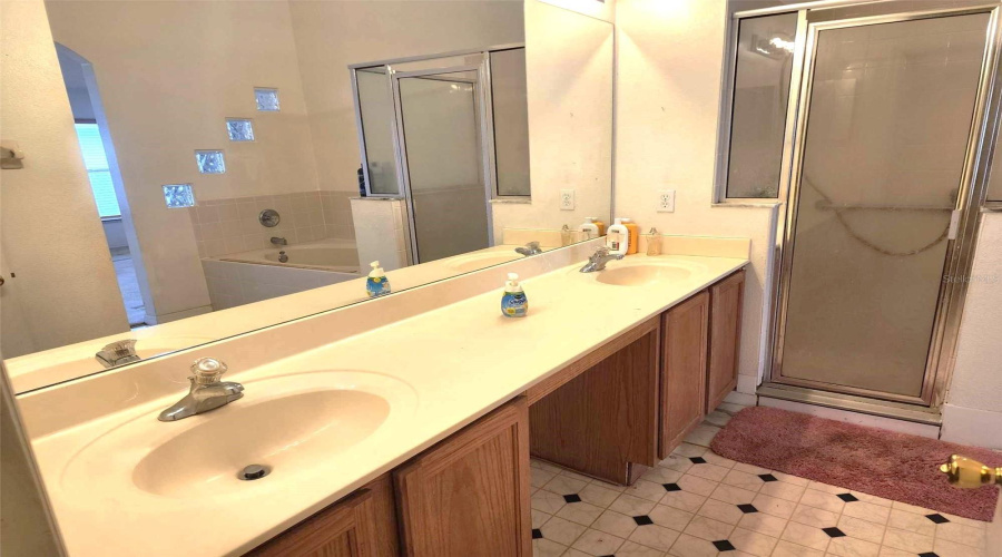 Ensuite Double Sinks And Vanity Area