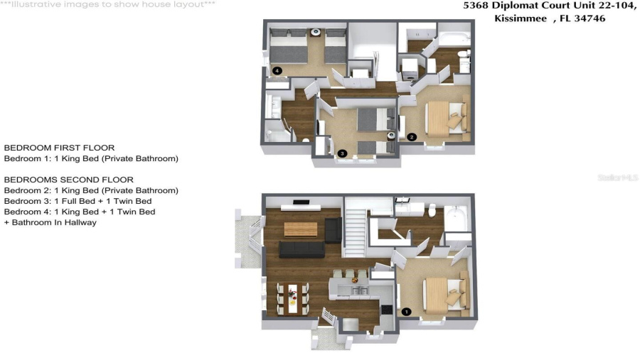 Kissimmee, Florida 34746, 4 Bedrooms Bedrooms, ,3 Bathroomsbathrooms,Residential,For Sale,Diplomat,Mfro6260040