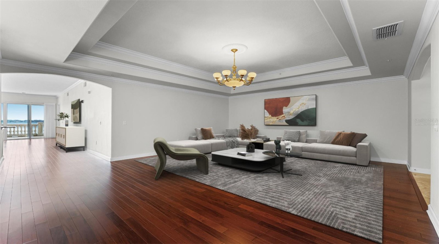 Virtually Staged Formal Living Room