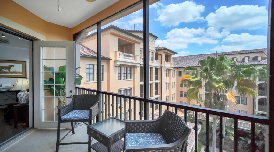 Screened Patio Overlooking The Courtyard