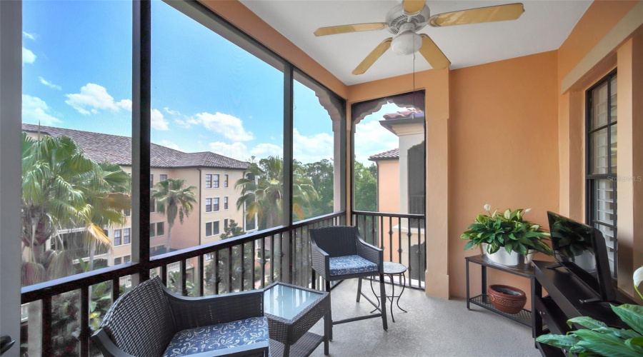 Screened Patio Overlooking The Courtyard