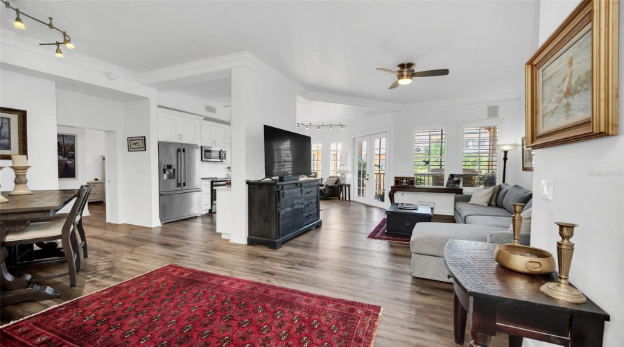 Open Living Room And Dining Room