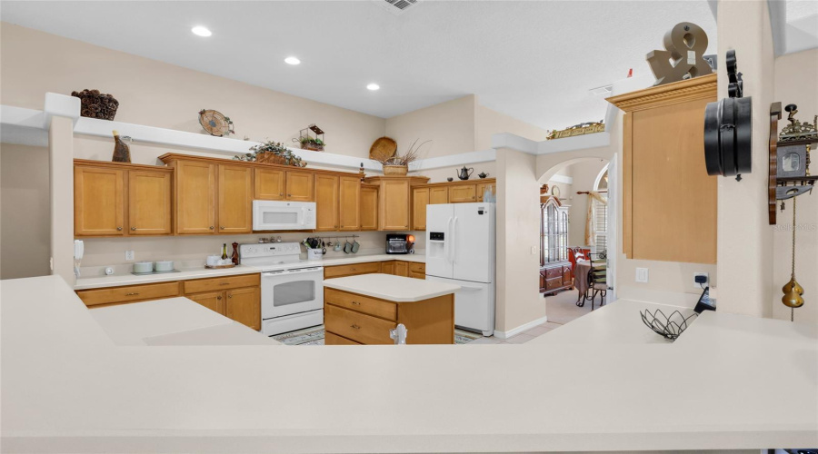 Kitchen Has Counter Space To Eat At