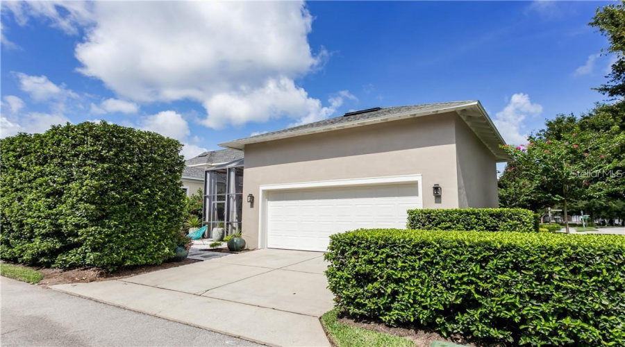 Two Car Garage With Extra Driveway Parking