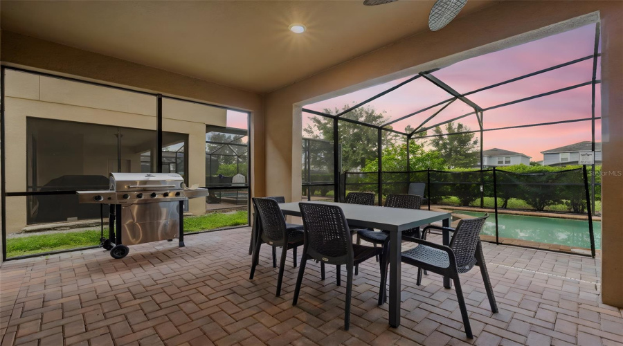 Screened patio and pool