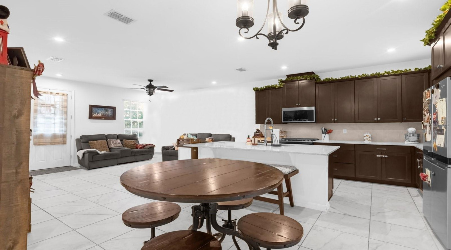 Open Floor Plan: Living/Kitchen/Dining Combo