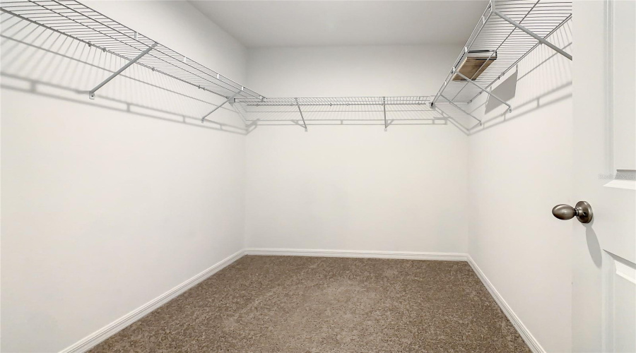 Oversized walk in closet in Master Bedroom