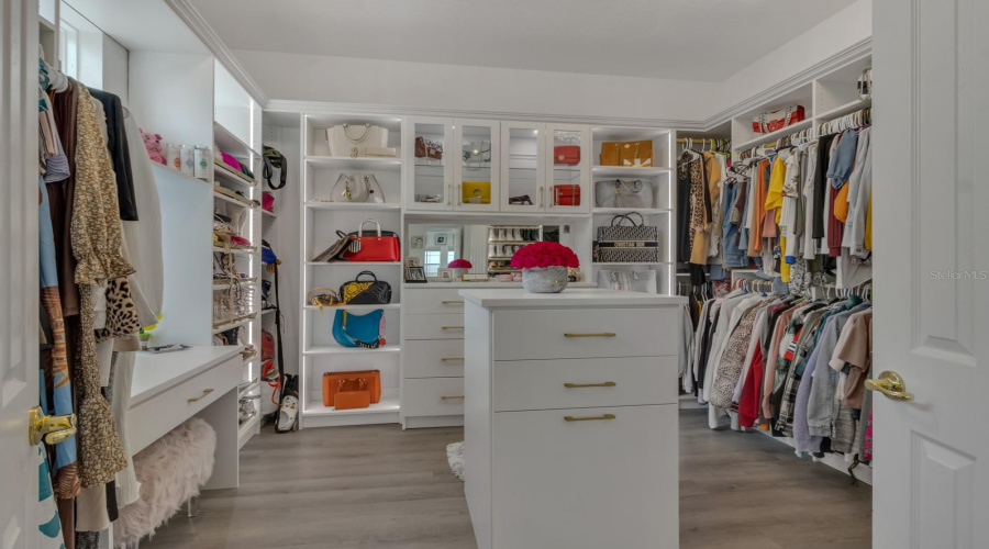 Master bedroom walking closet