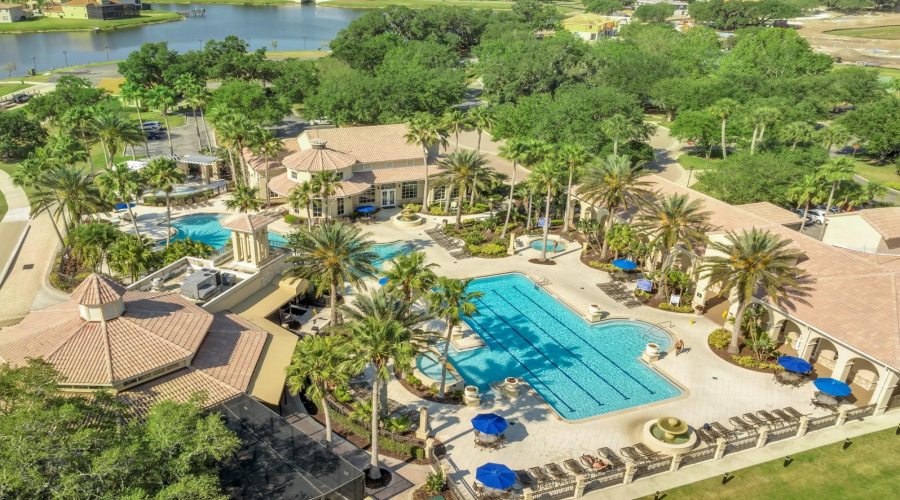 Community amenities aerial view