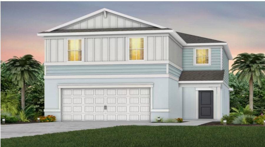 Exterior Design. Artistic Rendering For This New Construction Home. Pictures Are For Illustrative Purposes Only. Elevations, Colors And Options May Vary.