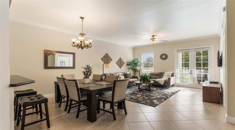 View Of Family Room & Outdoor Balcony