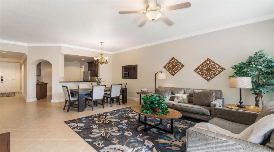 View Of Family Room & Outdoor Balcony