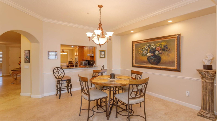 Official dining room being used as high top seating