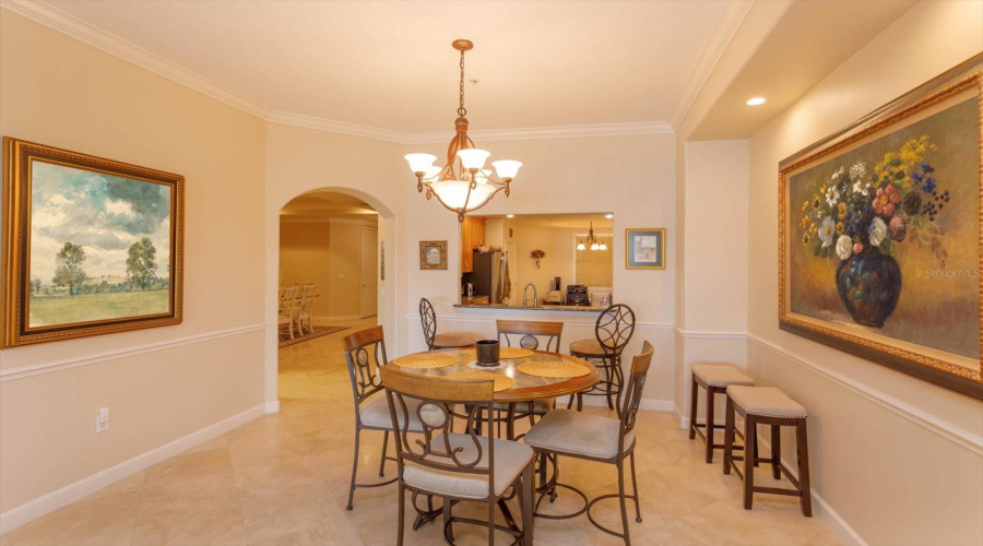 Official dining room being used as high top seating
