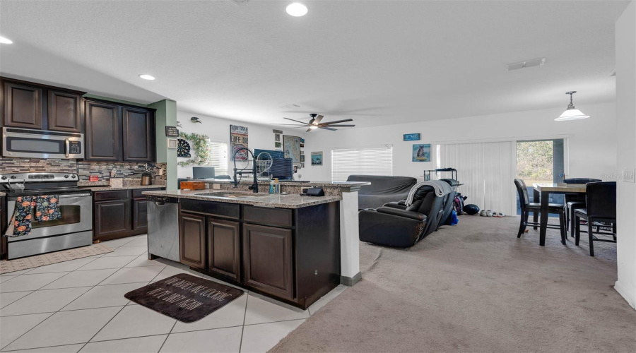 Kitchen Overlooking The Living - Dining